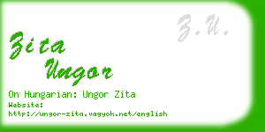 zita ungor business card